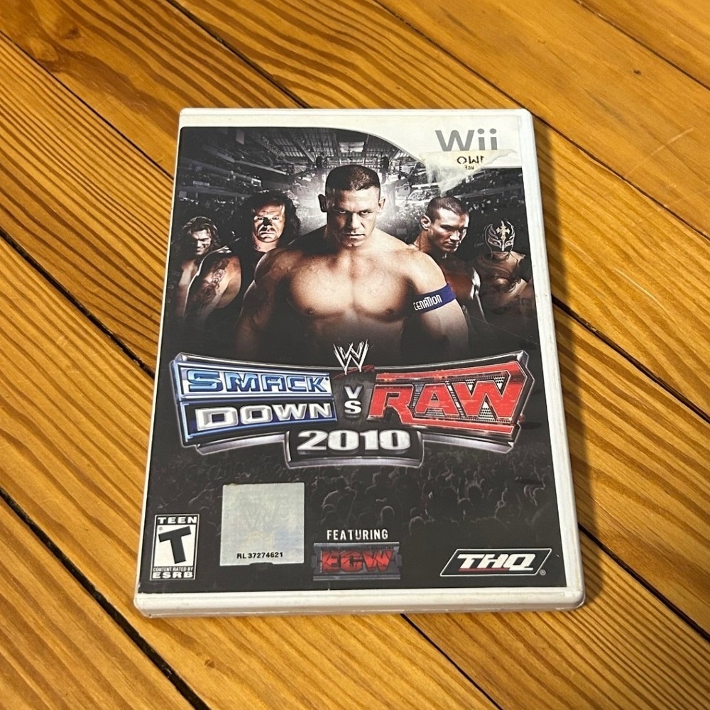 WWE SmackDown Raw 2010 Nintendo Wii Game Complete CIB THQ‎ John Cena Undertaker
